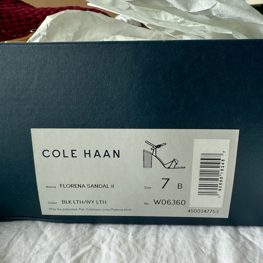 Cole Haan Black and Ivy Florena Sandals